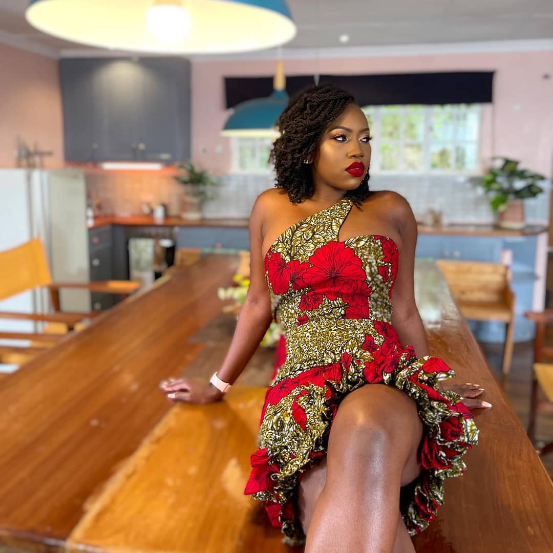 Sexy African Women Print Custom-made Mini Dress